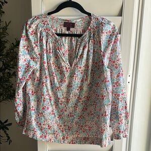 J Crew Liberty Fabric Floral Women's Top